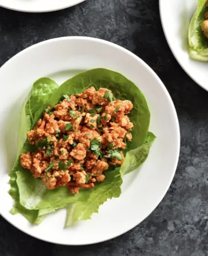 Spicy Thai tofu larb with lettuce cups