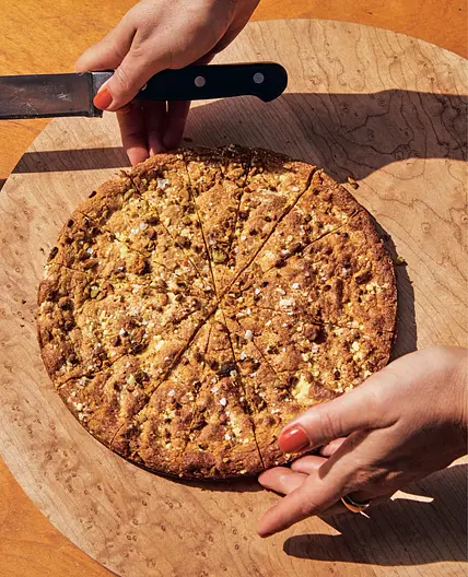 salted pistachio shortbread