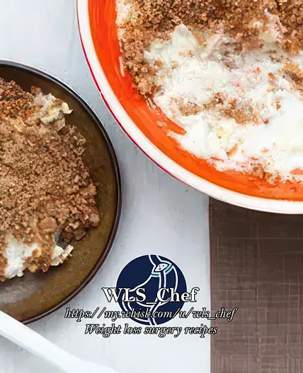 Lemon quark with cinnamon crumble dessert - WLS recipe