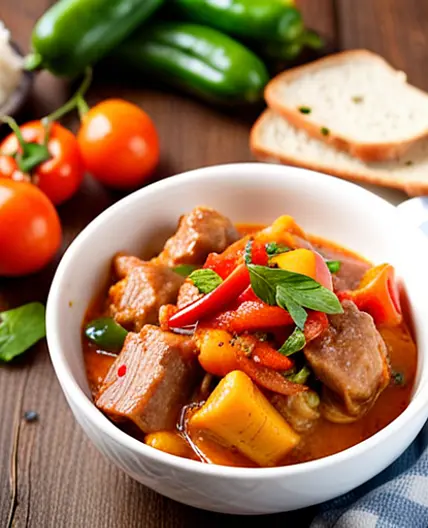 Veal Stew with Peppers