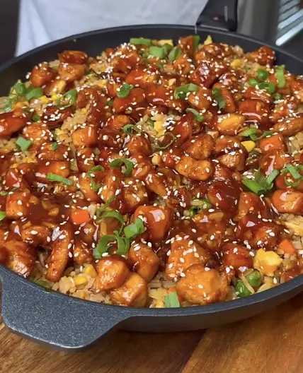 Honey Sesame Chicken & Egg Fried Rice