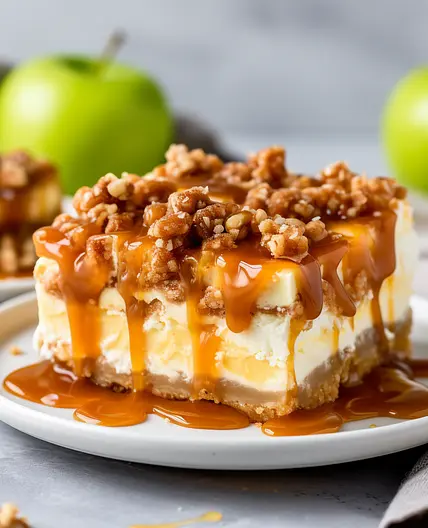 Caramel Apple Cheesecake Bars
