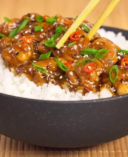 Teriyaki chicken with rice