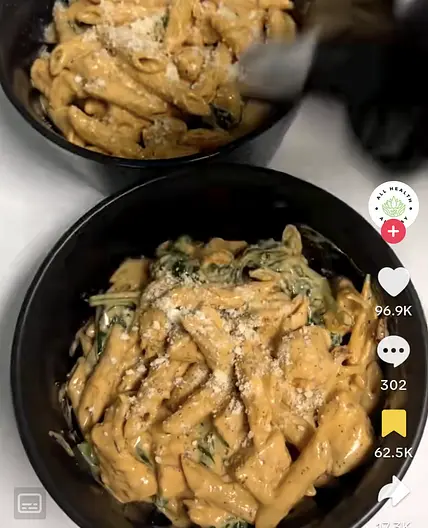 Chicken w cottage cheese and pasta