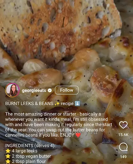 Burnt Leeks & Butter Beans