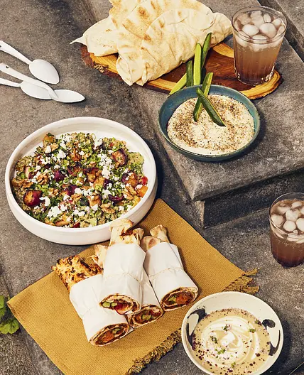 IJskoude crème van baba-ganoush met honing