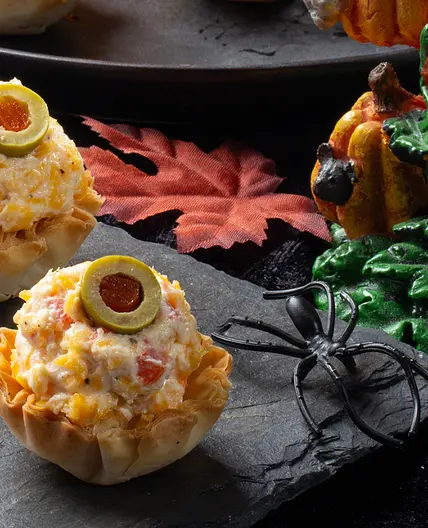 Halloween Pimento Cheese Cups