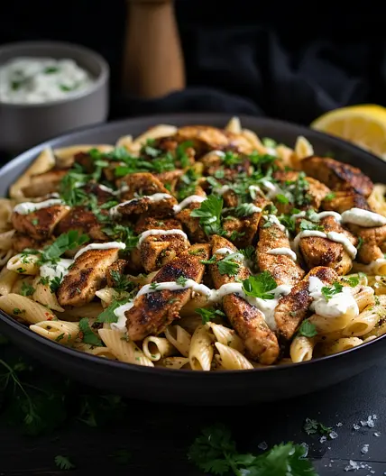 Chicken Shawarma Pasta Bowl