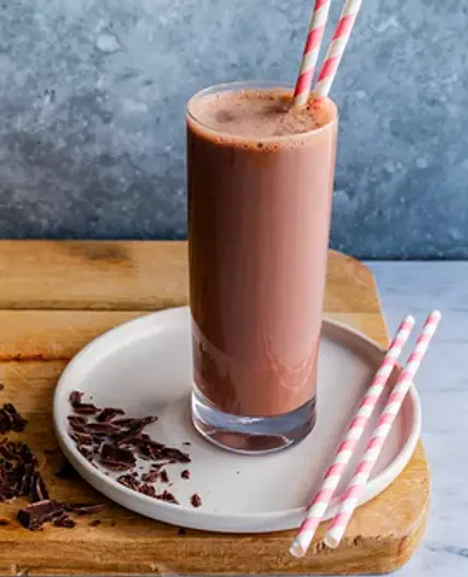 Milk with chocolate