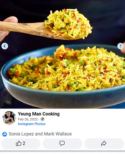 Quick garlic turmeric rice
