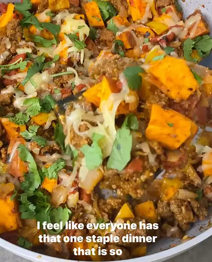 One pot sweet potato skillet