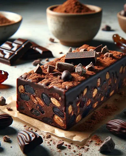 Vegan Chocolate Protein Bars with Black Beans, Cocoa, Cacao Nibs, and Dates