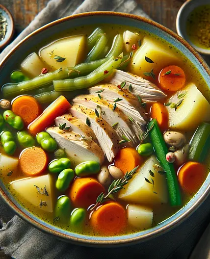 Potage de Poulet aux Légumes