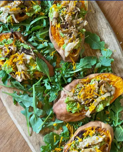 Sweet Potato + Mushroom Topper Toast - Bryan Johnson's Blueprint