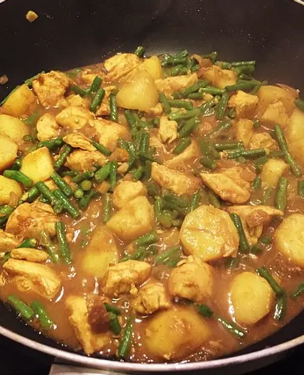 Masala kip met aardappel