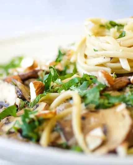 Creamy Garlic Mushroom & Spinach (adapted from IFG)