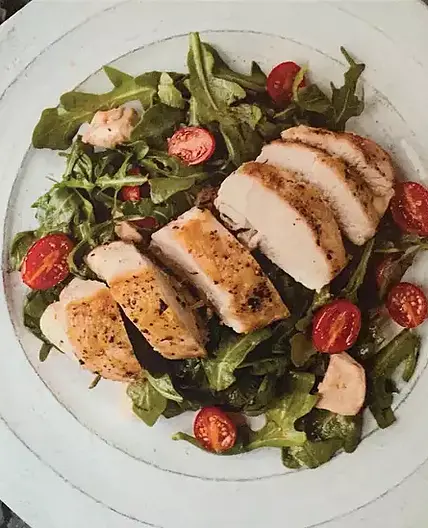 Pan Roasted Chicken with Caprese Salad