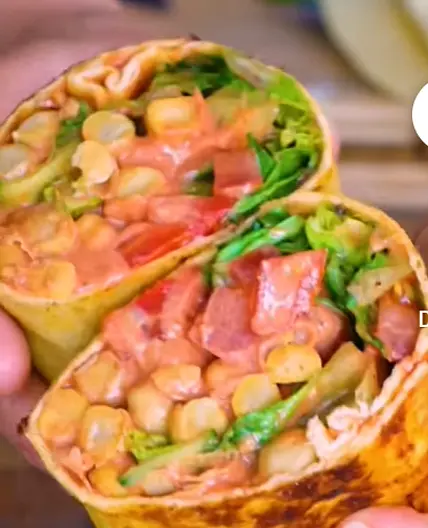 5 min chickpea wrap- fitgreenmind