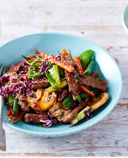 Hoi sin beef & sesame stir-fry