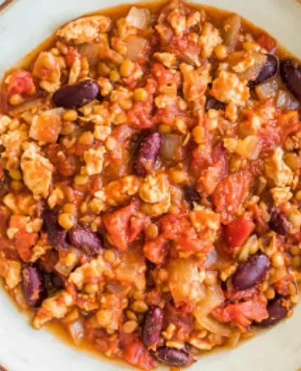 Lentil, Bean & Turkey Chili