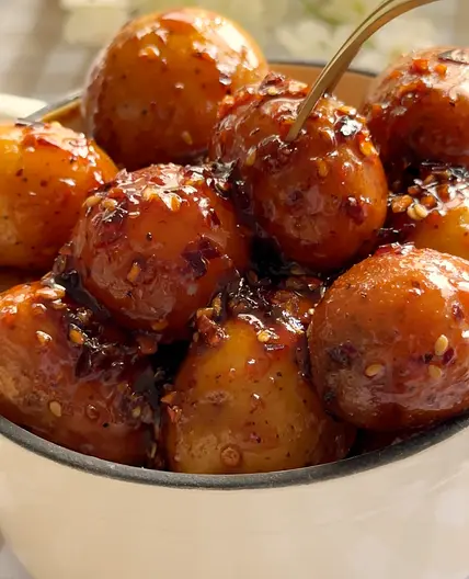 Honey Chili Braised Baby Potatoes