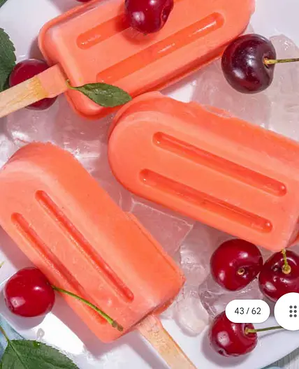 Cherry Lime Yogurt Popsicle