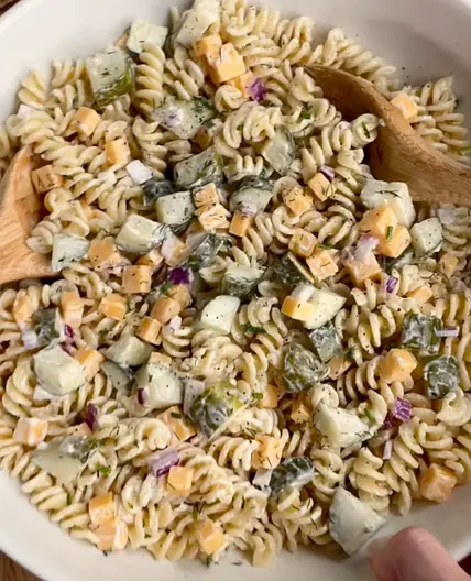 Dill Pickle Pasta Salad
