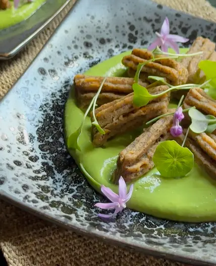 Buckwheat Gnocchi with Avocado-Arugula Sauce