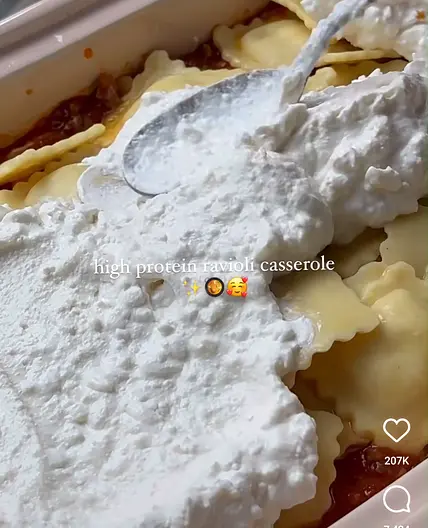 High Protein Ravioli Casserole