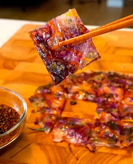 Crispy Vegetable Rice Paper Pancake