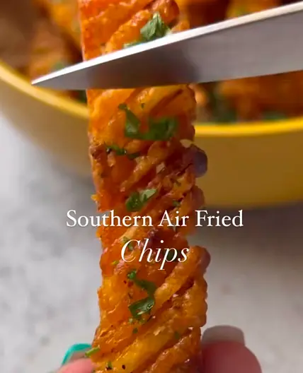 Air fryer accordion chips