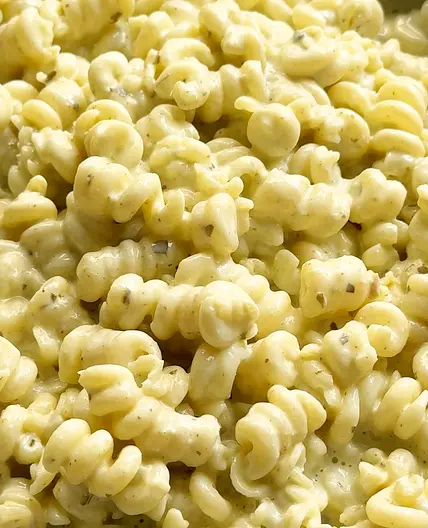 High Protein Creamy Pesto Pasta