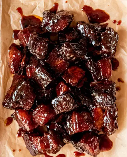 Smoked Pork Belly Burnt Ends