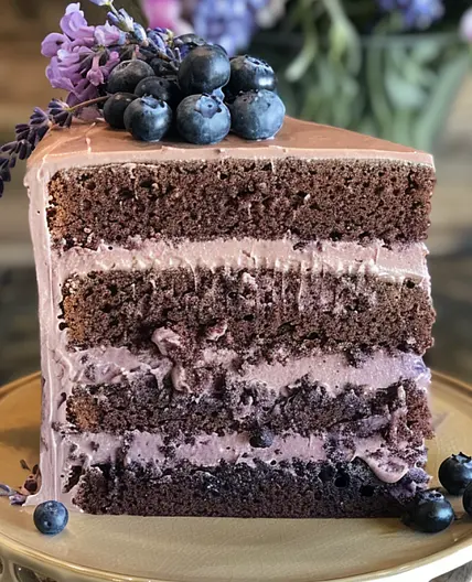 Blueberry Chocolate Lavender Dream Cake