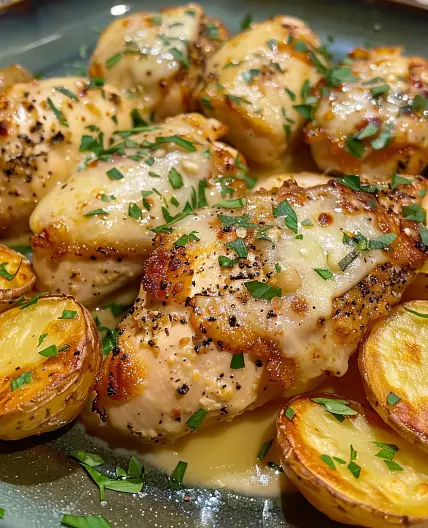 Garlic Herb Chicken with Roasted Potatoes