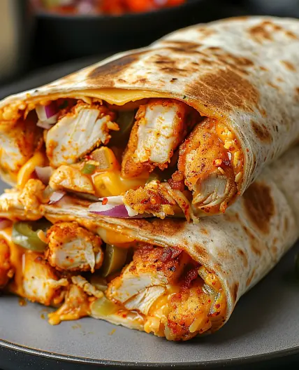 Spicy Chicken Burritos