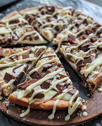 Triple Chocolate Dessert Pizza