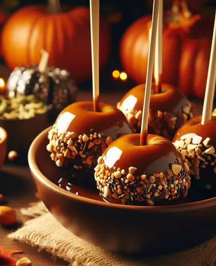 Vegan Caramel Dipped Apples
