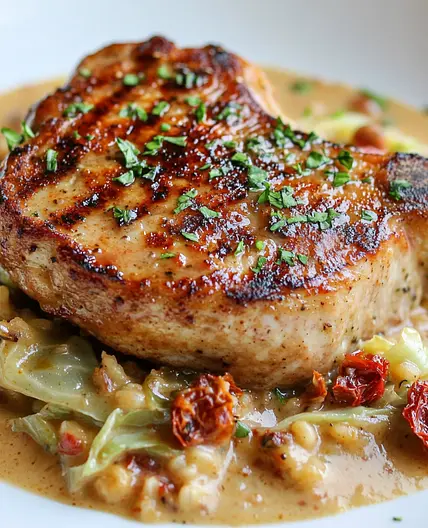 Pork Chops in Sun-Dried Tomato "Cream" Sauce