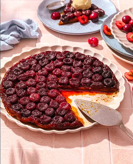 Picota cherries tart tatin