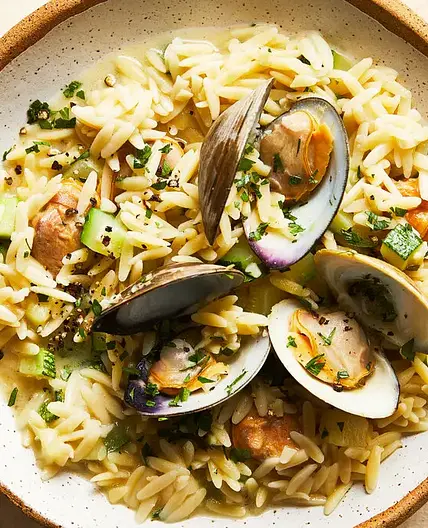 Orzo Vongole With Zucchini