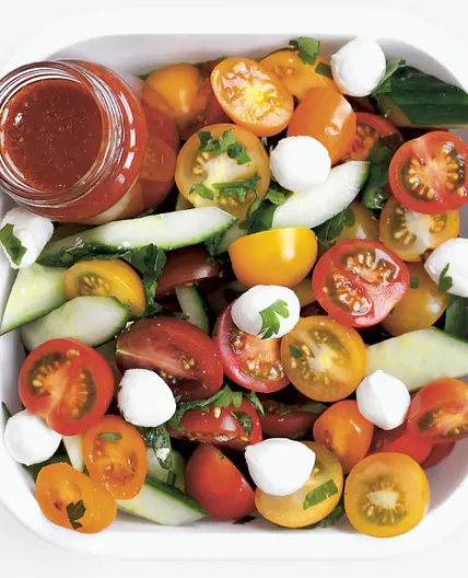 HARISSA, TOMATO + MOZZARELLA SALAD