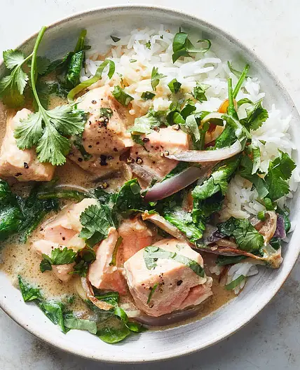 Coconut-Miso Salmon Curry