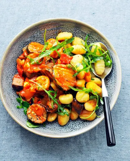 Gnocchi met gegrilde groenten