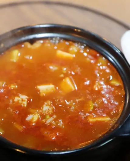 된장술밥 고기 없이도 맛있어요.