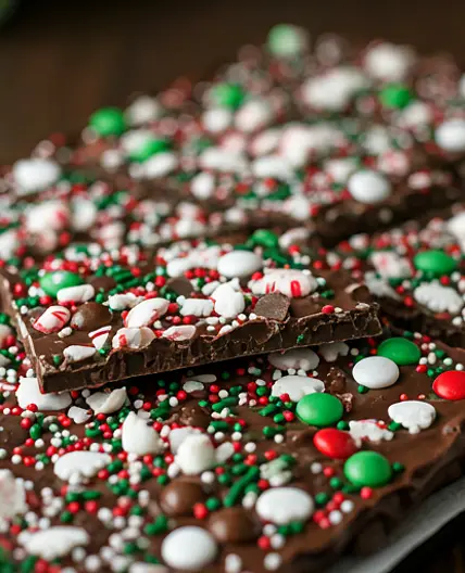 Christmas Sprinkle Chocolate Bark