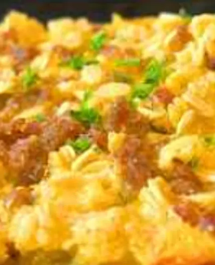 (High Protein) Sausage Egg & Cheese Savory Baked Oatmeal Meal Prep