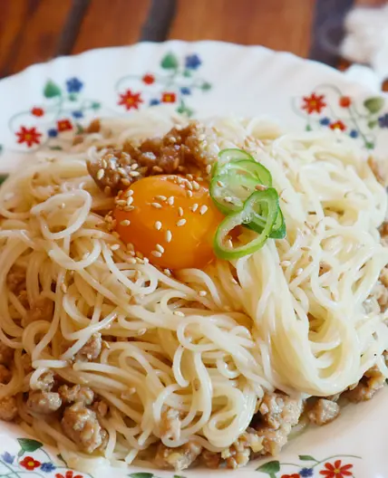 간단 맛있는 돼지고기 다짐육 간장비빔국수