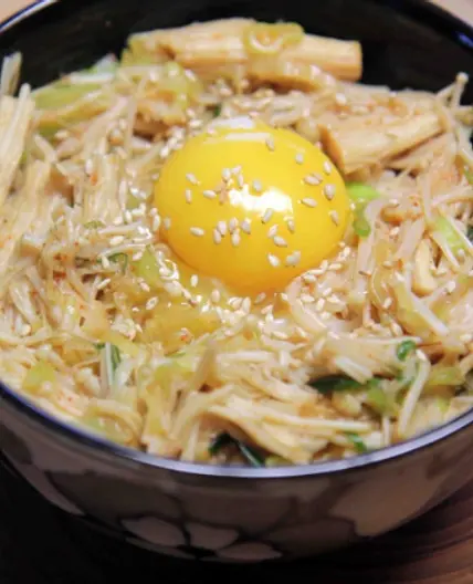팽이버섯 덮밥