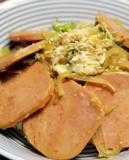 통조림햄 리챔 덮밥